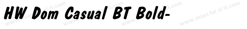 HW Dom Casual BT Bold字体转换